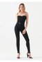 Lucy Extra Black High Waist Jeans Trousers Colorfast Black Jeans - 2