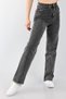 Cesy Lycra Women's Smoked Super High Waist Loose Leg Denim Jeans Loose Trousers - 2