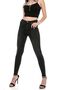 Lina Tess Gold Women's Non-Fading Black Nail-Tipped Skinny High-Waist Jeans (Retractable) - 4