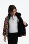 Girl's Smiling Emoji Fleece Fur Water and Windproof Hooded Winter Puffer Coat with Pockets - 4