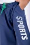 Boy's Indigo Color Sports Printed Capri - 5