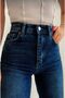 Dark Blue Super High Waist Lycra Denim Jeans - Cold Chocolate Power - 3