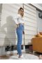 Women's Light Blue Skinny Mom Jeans Blue Mom Slim Fit Jeans - 6