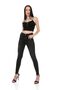 Lina Tess Gold Women's Non-Fading Black Nail-Tipped Skinny High-Waist Jeans (Retractable) - 3