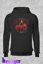Unisex Oversize Hooded Sweatshirt - Red Cherries Print, Thick Fleece