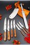 Steak Meat Knife Masat Pita Onion Kitchen Sacrifice Bread Vegetable Restaurant 9-Piece Steel Knife Set with Bracelet