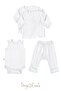 100% Organic Cotton Baby Set Hospital Released Newborn Set 10 Pieces - Snow Star - 7