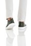 Khaki Casual Lace-Up Leather Sneakers - 5