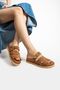 Genuine Leather Women's Slippers - Tan