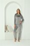 Women's Velvet Gray Pajama Set 20624 - 4