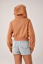 Short Model Zippered Camel Sports Cardigan - 6