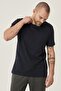 Men's Navy Blue Slim Fit Narrow Cut Crew Neck 100% Cotton T-Shirt Pack of 2 - 2