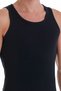 Navy Blue Regular Fit Plain Cotton Knitted Tank Top - 5