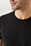 Men's Black-white Slim Fit Narrow Cut Crew Neck 100% Cotton Pack of 2 T-Shirts - 8
