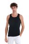 Navy Blue Regular Fit Plain Cotton Knitted Tank Top