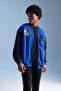 Oversize College Collar Zippered Bomber Cardigan - Back Printed with Pockets A7258Ax23Au - 3