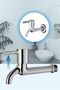 Rod Handle Long Open Close Faucet Garden Tap WC Toilet Garden Applique Faucet Sink (brass) - 4