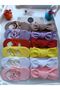 12-Piece Combination (BOXED) Handmade Baby Girl Bandana & Ballerina Socks with Special Accessories