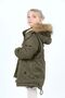 Girl's Water Repellent Fur Hooded Winter Coat - 2