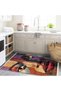 Paris Collection Multicolored Stitching Look Face Detailed Modern Decorative Carpet Paris31 - 4