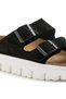 Arizona Chunky Vl Suede Black High Sole Cork Women's Slippers - 7