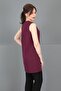 Zero Neckline Sleeveless Blouse - Plum - 3001100 - 3