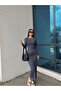 Smoked Anthracite Long Sleeve Maxi Dress - 4