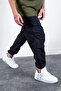 Black Men's Jogger Parachute Pants |   Mes616803-01-6803 - 3