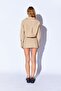 Beige Thick Soft Textured Double Pocket Mini Skirt |   Ek10009063 - 5