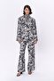 Zebra Patterned Oversize Blazer Jacket Black - 3