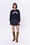 Text Printed Sweatshirt Navy Blue - 3