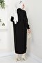 Shawl Collar Pocketed Knitwear Cardigan Black Hm2534 - 4