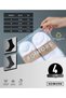 4 Pairs Premium Organic Cotton Stitch-Free Classic Women Men Black Office Socks - 7