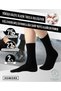 4 Pairs Premium Organic Cotton Stitch-Free Classic Women Men Black Office Socks - 5