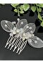 Transparent Crystal Stone Metal Scalloped Buckle - 2