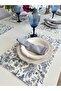 6 Stain-Proof Flower Patterned Gray American Serving