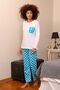 Women's Long Sleeve Combed Cotton Pajama Set 4197 - 2