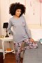 Women's Long Sleeve Combed Cotton Pajama Set 4195 - 5