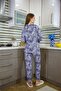 Women's Combed Cotton Long Sleeve Pajama Set 2769 - 4