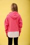 Girl's Shirt Detailed Hooded Knitwear Cardigan - Pink Sweater - 7