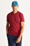 Claret Red Slim Fit Cotton Men's T-Shirt - Pack of 2 - 3