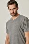 Men's Gray Slim Fit Slim Fit V-Neck 2-Piece T-Shirt Bundle - 2