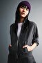 Thick Fabric and Pale Effect Coool Crop Sweatshirt - Zippered Basic Model B8194Ax23Wn