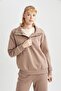 Fit Oversize Fit Stand Collar Polar Sports Sweatshirt A7154ax23au - 4