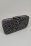Yakamoz Hematite Women's Stoned Evening Dress Clutch Portfolio Bag - 2