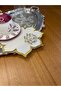 6 Pieces Linen Linen Gold Color Pearled Star Patterned Cocktail Presentation Napkin - 3