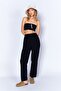 Black Relaxed Fit Muslin Trousers |   Edi100667011-7011
