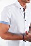 White Linen Effect Short Sleeve Shirt |   Mes 111873 -01 - 5