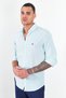 Mint Men's Embroidered Linen Effect Shirt |   Mes 116488 -01 - 4