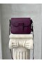 Genuine Leather Crossbody Bag Miley Model Purple Color - 5
